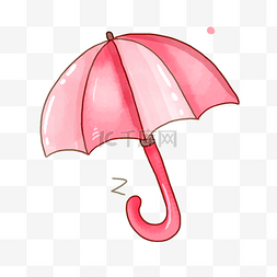 粉色打开的雨伞