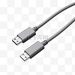3d 渲染电缆 USB C 隔离
