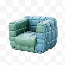 由 3D 程序创建的沙发椅