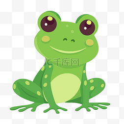 简单的青蛙图片_简单的青蛙剪贴画卡通绿色青蛙可