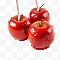 焦糖或太妃糖红苹果