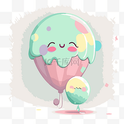 卡通气球粉色图片_粉彩氣球 向量