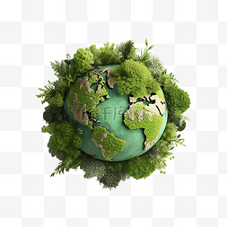 earth图片_Earth Day 3d 插图