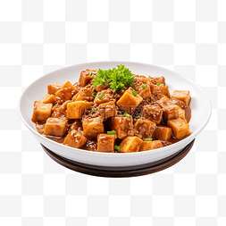 健康中国人图片_分离出的肉末炒豆腐