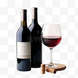 葡萄酒品牌图片_酒杯和瓶子