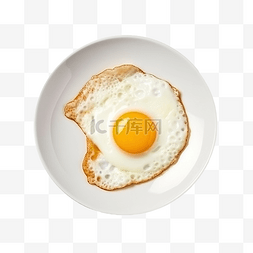 阳光面朝上的鸡蛋早餐对象顶视图