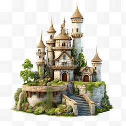 3D卡通奇幻城堡