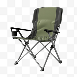 用于露营或野餐的折叠椅隔离 3D 