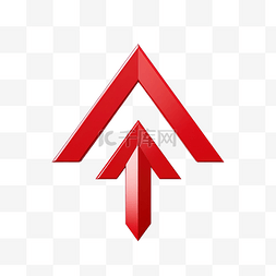 红色箭头形状免费PNG