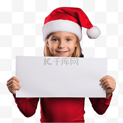 控股手图片_戴着圣诞老人帽子的男孩拿着红色