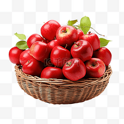 多台苹果电脑图片_装满红苹果的柳条篮收获节感恩节