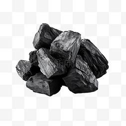 煤炭元素图片_黑色木炭隔离PNG