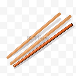 木筷子图片_筷子剪贴画 白色背景卡通上的三