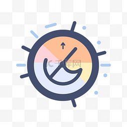 代表时间的元素图片_绘制彩色时钟图标来代表时间 向