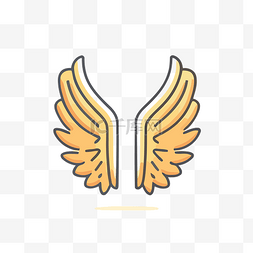 天使的翅膀白色的图片_天使的翅膀剪贴画图标 向量