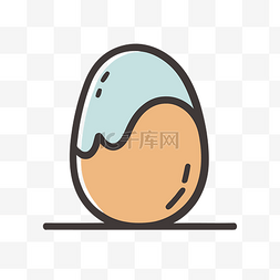 蛋黄图片_卡通鸡蛋加一些冰和蛋黄 向量