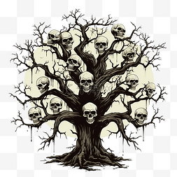 万圣节幽灵恐怖图片_万圣节恐怖树