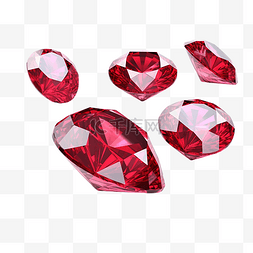 红色耀眼的钻石