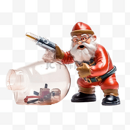 圣诞玩具工厂工人吹灭了玻璃