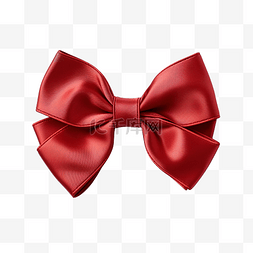 圣诞节标签图片_甜美的红丝带领结装饰