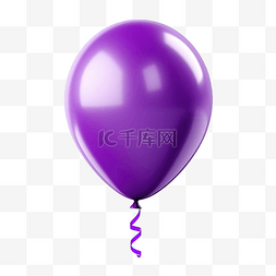 生日紫色气球