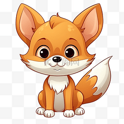 可爱微笑狐狸图片_卡通可爱狐狸动物