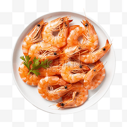 美味烤翅图片_白盘上的虾 孤立的虾 虾 海鲜 食