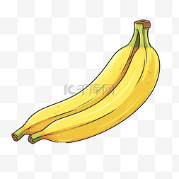 新鲜香蕉图片_黃色香蕉插畫
