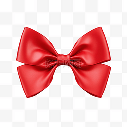红丝带蝴蝶结图片_用于包裹或装饰头发的红丝带蝴蝶