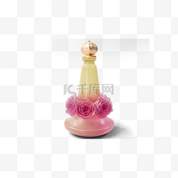 立体香水瓶图片_3d花卉香水瓶