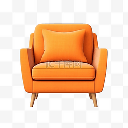 收藏数钱图片_橙色沙发舒适椅子装饰