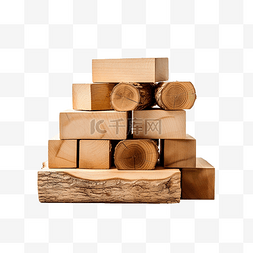 锯木头图片_一堆木头