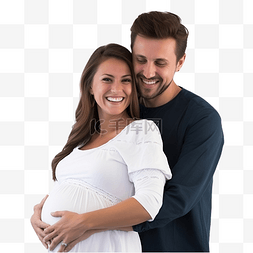 对怀孕感到兴奋的幸福夫妻