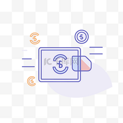 使用线条的比特币数字货币图标 