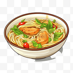 新鲜香蕉图片_鸡肉面条插图