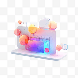 ipad界面控件图片_对象元素 ui 邮件界面 3d 插图