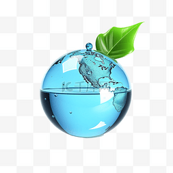 Water Earth Day 3d 插图