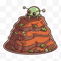 蚂蚁设计图片_《赤壁》外星人站在一堆泥土上剪