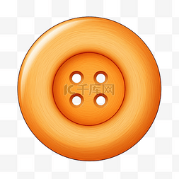 橙色点击图片_橙色卡通圆形木按钮