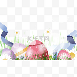 复活节彩蛋花卉边框