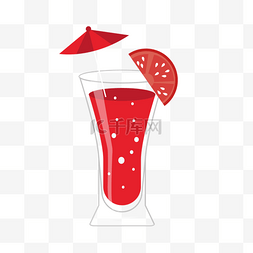 苹果汁插画图片_石榴汁果汁玻璃杯红色