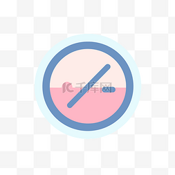 蓝色图图片_带有粉色和蓝色图标的圆圈，内部