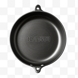 孤立的黑色铁锅