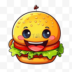 街道图片_可愛的卡通漢堡