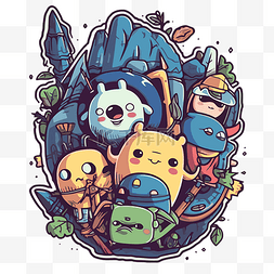 time图片_Adventure Time 插图 剪贴画 向量