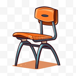 教室椅子剪贴画卡通课桌椅矢量图