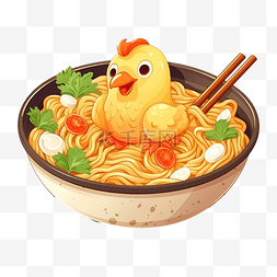 新鲜香蕉图片_鸡肉面条插图