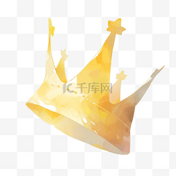 黄色皇冠图片_水彩黄色皇冠