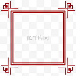 简约复古花纹纹理图片_边框红色复古简约花纹装饰相框