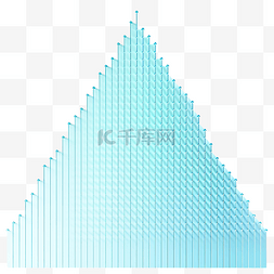 金融图片_孤立的浅蓝色箭头方格纸